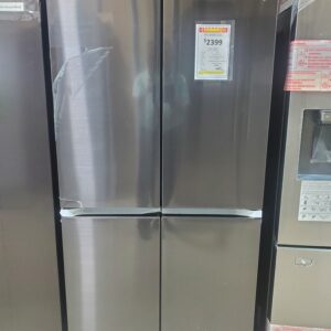 Samsung 23 CF Quad Doors Dual Ice Makers Black Stainless Overstock